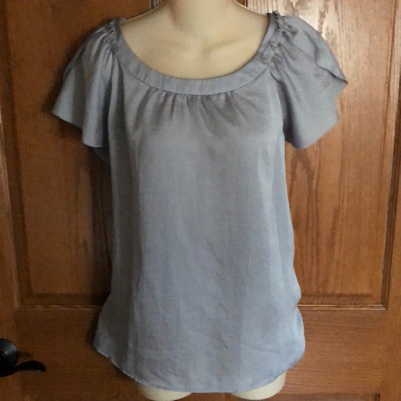 LOFT, Gray Cap Sleeve Top, NWOT, Large - Picture 4 of 6